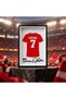 Eric Cantona No. 7 Collectible Jersey Frame, 23 x 15 cm, Red Football Shirt Decor for Desk & Shelf - 5