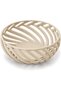 Spiral Lattice Decorative Bowl, 23 cm Modern Geometric Centerpiece for Dining Table, Beige