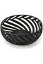 Spiral Lattice Decorative Bowl, 23 cm Modern Geometric Centerpiece for Dining Table, Black