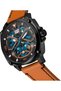 'Tokyo' Men Watch, 44mm case, Stainless Steel case, Leather Strap, Black/Blue/Orange dial (AJ.161.38.126) - 2