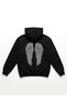 TREND Y2K / Vintage Retro ANGEL WINGS Oversized 3-Strand Brushed Inside Angel Wing Stone-Printed Sweatshirt