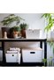 KUGGIS Box with lid, white/bamboo, 26x35x15 cm - 3