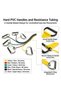 Professional Resistance Tubing with Hard PVC Handles, Latex Exercise Tube for Strength Training, Stretching, Flexibility and Rehabilitation, 48 or 50 Inch, Multiple Resistance Levels - 4