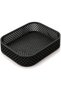 Honeycomb Mesh Catch All Tray, Geometric Open Lattice Valet Dish for Keys Coins and Jewelry, Black