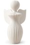 Modern Angel Figurine 13 cm, Ribbed Minimalist Guardian Angel Statue, Sympathy and Remembrance Gift