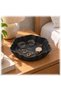Wave Scalloped Valet Tray, Minimalist Catch-All Tray for Keys, Jewelry, Entryway, Black - 4