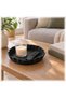 Wave Scalloped Valet Tray, Minimalist Catch-All Tray for Keys, Jewelry, Entryway, Black - 3