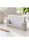 Ribbed Business Card Holder for Desk, Minimalist Card Display Stand for Office and Reception - 3