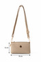 Women's Mini Shoulder Bag and Crossbody Bag, Soft, Casual, with 3 Zippered Compartments - 6