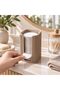 Ribbed Cotton Pad Holder, Modern Bathroom Vanity Organizer for Makeup Remover Pads up to 6 cm, Beige - 3