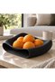 Modern Decorative Bowl 25 cm, Sculptural Wavy Centrepiece for Dining Table, Black - 4