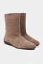 Dark Beige Suede Pointed Toe Thick Heel Women's Boots - 4