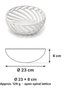 Spiral Lattice Decorative Bowl, 23 cm Modern Geometric Centerpiece for Dining Table, White - 6