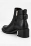 Women's Heeled Boots: Black, Buckled, Zip-Up Boots, Casual-Chic Short Boots - 6