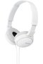 ZX Series Wired On-Ear Headphones, White MDR-ZX110