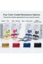 Professional Resistance Band Dispenser Box, 30 Individually Wrapped Natural Rubber Latex Exercise Bands, Color-Coded Resistance for Strength Training, Stretching and Physical Therapy