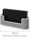 Ribbed Business Card Holder for Desk, Holds Cards up to 9.2 cm Wide, Light Gray - 6