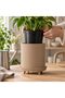 Ribbed Planter with Legs, 11.5 cm Opening, Modern Mid-Century Plant Pot for Indoor Plants, Beige - 4