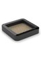 Springy Mesh Valet Tray, Entryway Bedside Organiser, 16 cm, Black/Tan, Black Tan