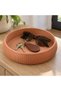 Ribbed Catch-All Bowl 17.6 cm, Round Japandi Decorative Dish for Keys, Modern Valet Tray, Terracotta - 2