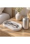 Eyeglasses Tray, Oval Sunglasses and Glasses Holder Dish with Textured Non-Slip Base, White - 2