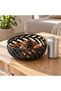 Spiral Lattice Decorative Bowl, 23 cm Modern Geometric Centerpiece for Dining Table, Black - 3