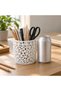 Organic Lattice Pen Holder, Modern Sculptural Desk Organizer Cup for Pens, Pencils, White - 2