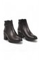 Stylish, Comfortable Women's Black Genuine Leather Zip-Up Heeled Boots 92157-1 - 4