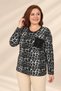 Women's Leopard Print Plus-Size Lycra-Viscose Blouse with Back Button Detail - 3