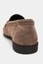 Lucca Light Beige Suede Penny Loafer with Ruched Detail and Flat Sole for Women - 7