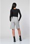 Darted Bermuda Shorts - Gray - 8