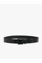 Faux Leather Belt with Buckle - 2