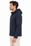Men's Waterproof Softshell Jacket with Fleece Lining, Detachable Hood, and 4 Pockets - Navy Blue - 8