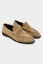 Lucca Rome Beige Suede Leather Bow Detail Women's Loafers - 4