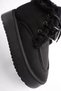 ZRT04MK08 Premium Black Suede 5 cm thick sole Winter Lace-Up Boot with Warm Plush Lining - 4