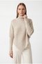 Fisherman's Collar Diagonal-Striped Sweater - 4