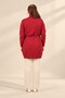 Women's Shawl Collar, Pocket Detail, Knitted Detail, Plus-Size, Stretch Fabric Viscose Knit Cardigan - 4