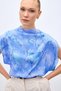 Short sleeve patterned blouse - 3