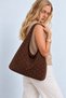 Lumi Women's Hobo-Style Shoulder Bag with a Soft Suede-Look Finish and Studded Detail