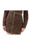 Women's Leopard Print Zippered Mini Gabardine Skirt - High-Waisted Print Skirt - 3