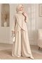 Women's Modest Clothing: Modal Fabric, Cravuze-Style, Crew Neck Tunic Top and Bottom Set