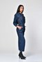 WhatsUp Double-Pocket Full-Length Button-Down Denim Jumpsuit - Blue - 4