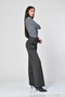 Button-Detail Wide-Leg Fabric Pants - Anthracite - 4
