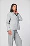 Men's Double-Breasted Blazer with Wrap Closure - Gray-Gray - XS/S - 4