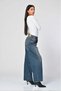 Wide-Leg Jeans with Striped Detail and Lace-Up Detail - Dark Blue - 3