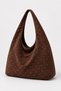 Lumi Women's Hobo-Style Shoulder Bag with a Soft Suede-Look Finish and Studded Detail - 8