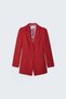Classic Collar Long Jacket - Red