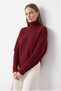Fisherman's Collar Diagonal-Striped Sweater - 4