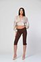EYYO Slit-Leg Capri Pants - Brown - 2