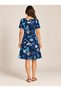 Women's V-Neck Sporty-Chic Short-Sleeve Casual A-Line Bell-Sleeve Viscose Dress - 3